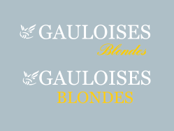 Gauloises Blondes Schriftzug