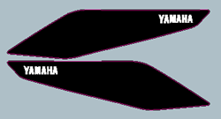 Heckseite GYTR Zusatztank Startnummer Aufkleber